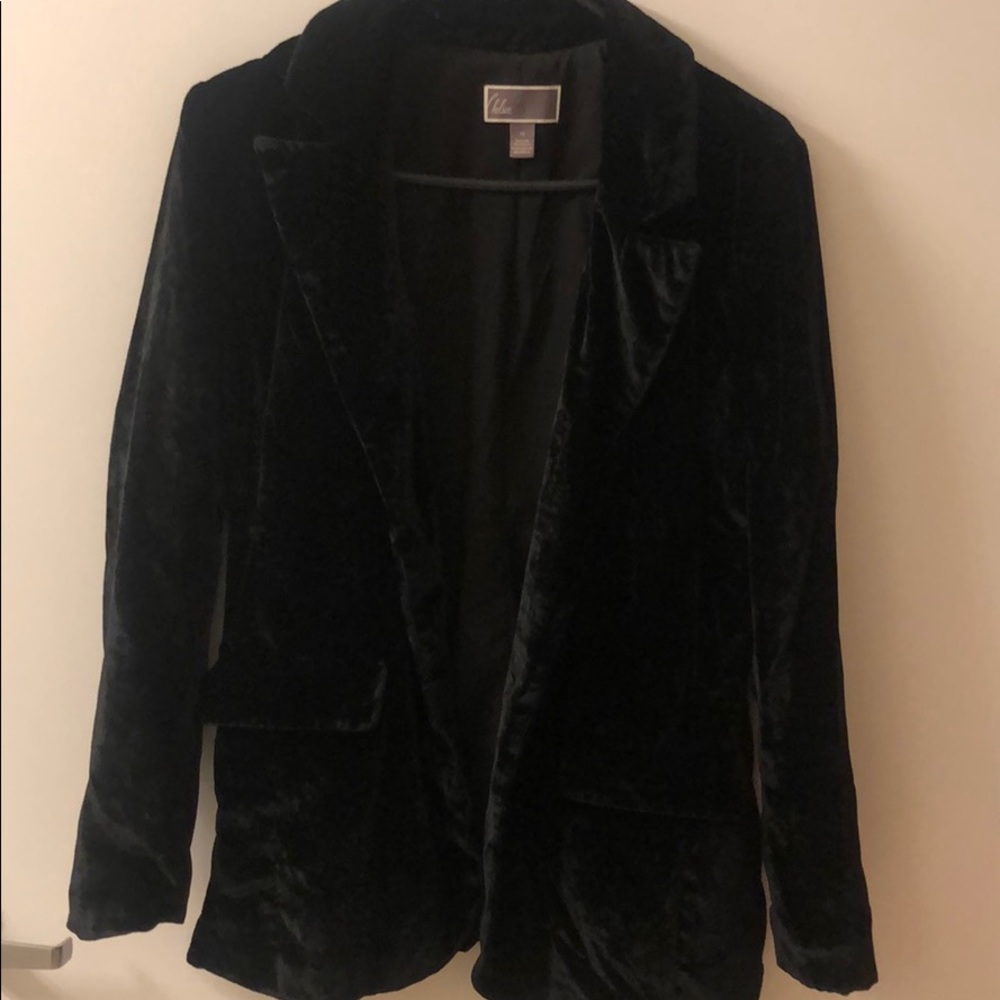 Black velvet blazer